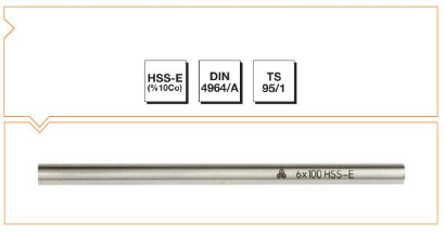 HSS - E (%10Co) DIN 4964/A Yuvarlak Kesitli Torna Kalemi