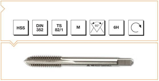 HSS DIN 352 Metrik Normal Vidalı Kılavuz - Son