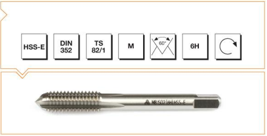 HSS - E DIN 352 Metrik Normal Vidalı Kılavuz - Son