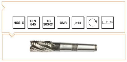 HSS - E DIN 845 B/NR Mors Konik Saplı Parmak Freze - KISA