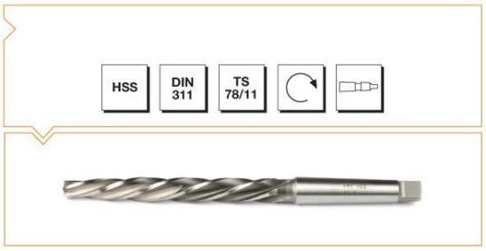 HSS DIN 311 Perçin Delik Raybası