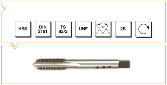 HSS DIN 2181 USA İnce Vidalı Kılavuz - UNF - Son