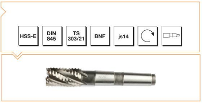 HSS - E DIN 845 B/NF Mors Konik Saplı Parmak Freze - KISA